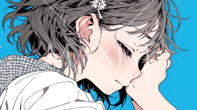 くしゃみをした若い女性