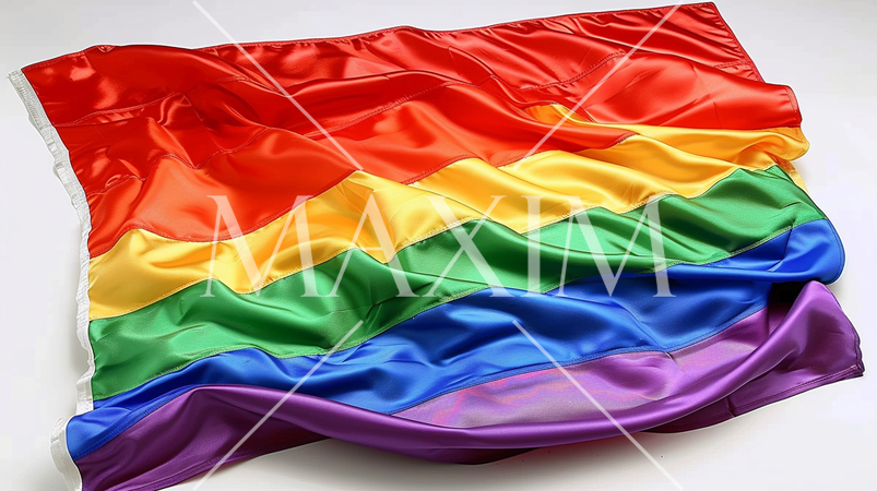 LGBTを意識した虹色の旗