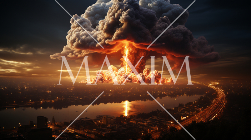 大都市への核攻撃のきのこ雲のイメージ：核廃絶を訴えるために