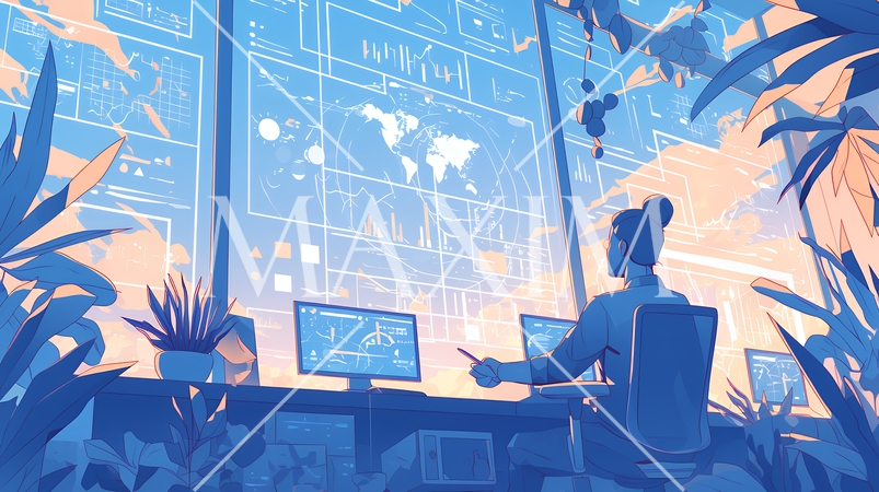 マーケティングデータなどの計量分析を行っているビジネスパーソン