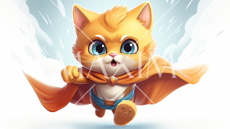 スーパーキャット：ヒーローの衣装を着た猫