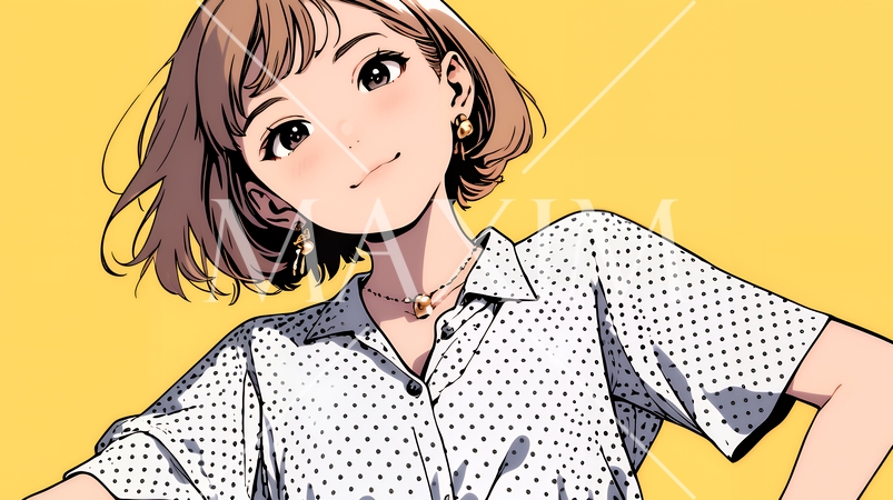 得意げな表情を浮かべている若い女性