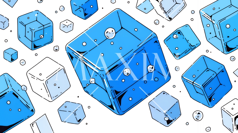 キュービックでジオメトリックな背景画像