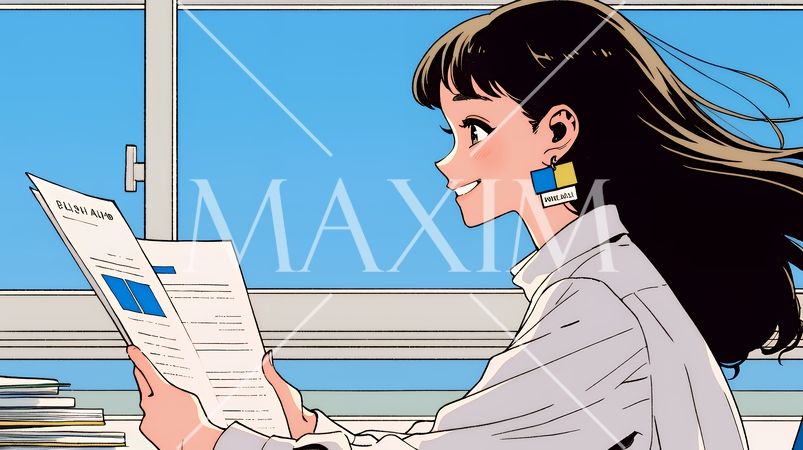 書類を確認するビジネスウーマン