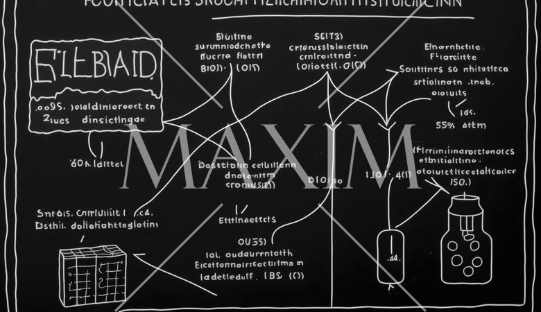 非常に複雑なことが書いてある黒板