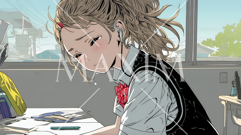 学校でイジメられ、気落ちしている女子高生