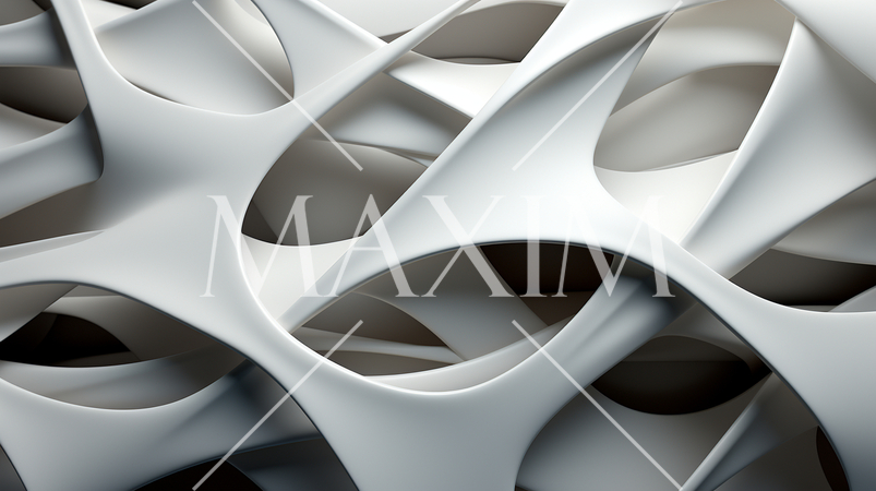 白色基調の立体的なジオメトリックな背景画像