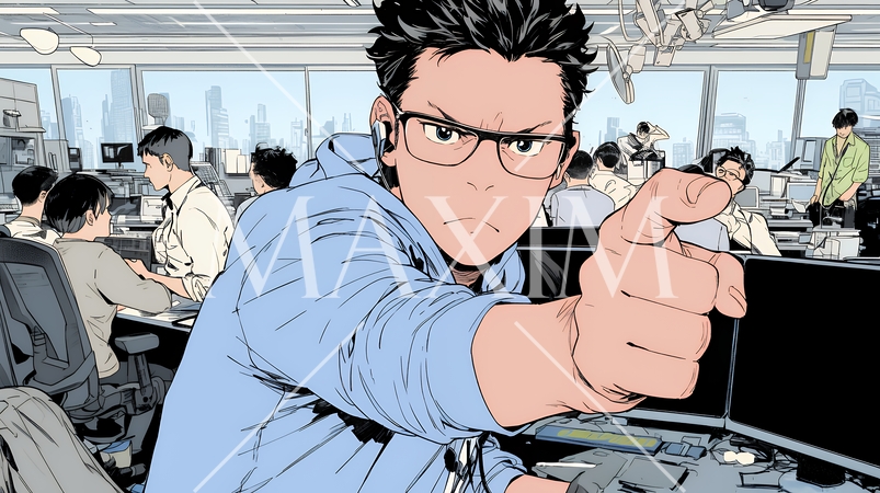 ミスした部下を叱責している上司