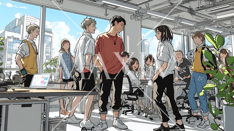 オフィスへの集合命令を受けたビジネスパーソンたち