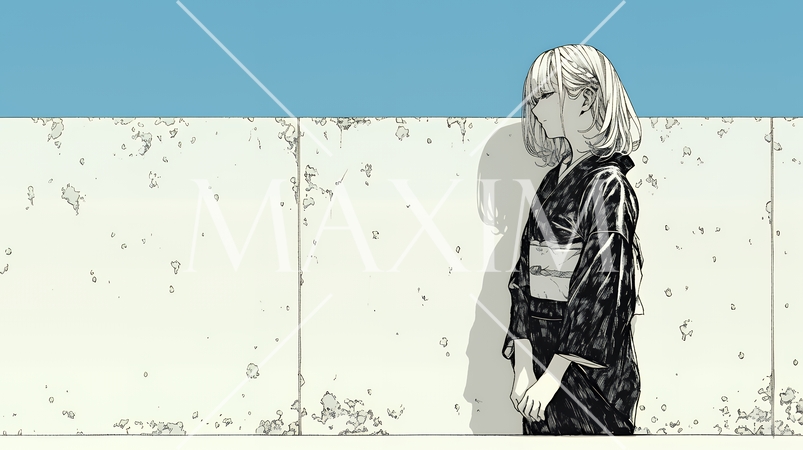 葬儀で黒紋付を着た女性