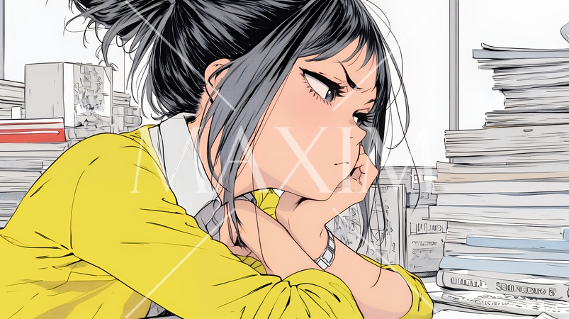 迷いに囚われ、決断できないビジネスウーマン