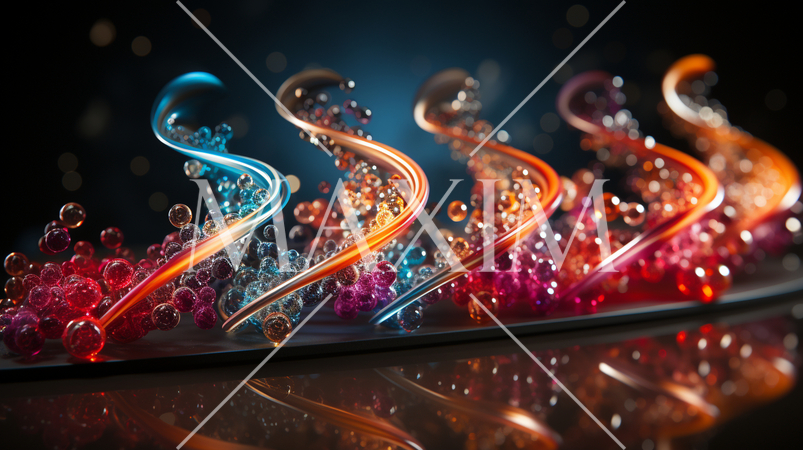 色とりどりのガラスが螺旋状にからまっている背景イメージ