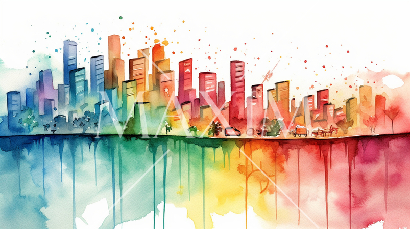 SDGs：SDGsのイメージの水彩画