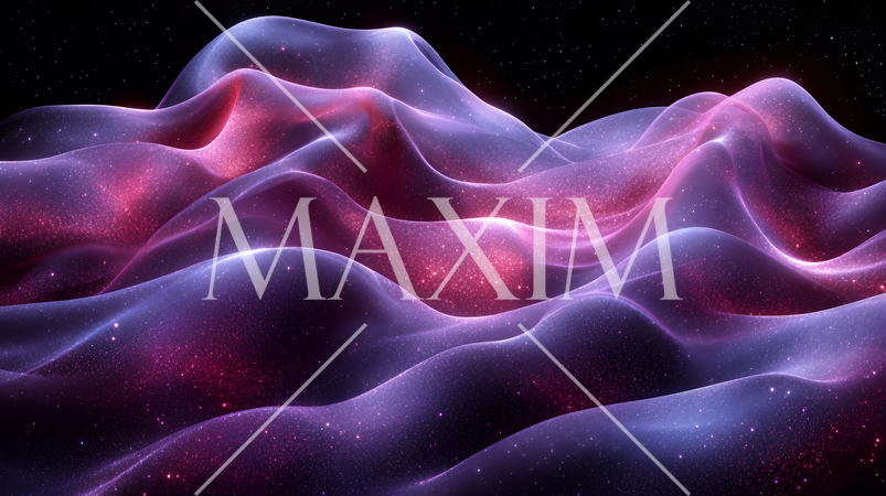 満天の星空と青い海のイメージの背景