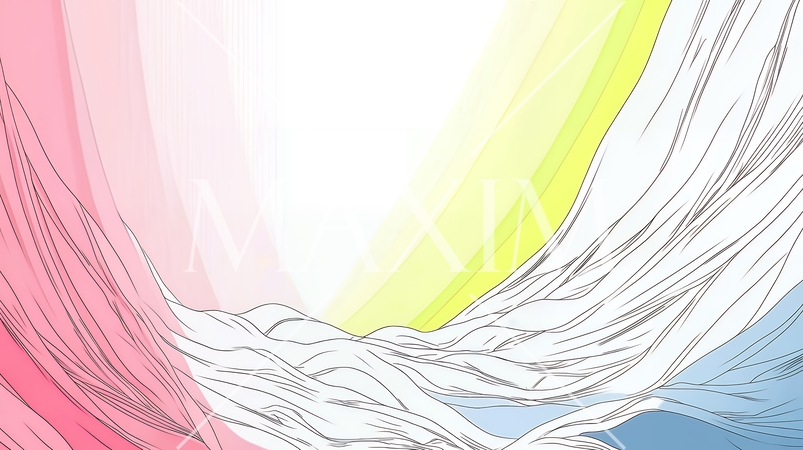 データの波に現れた現代：青い光線と波の背景