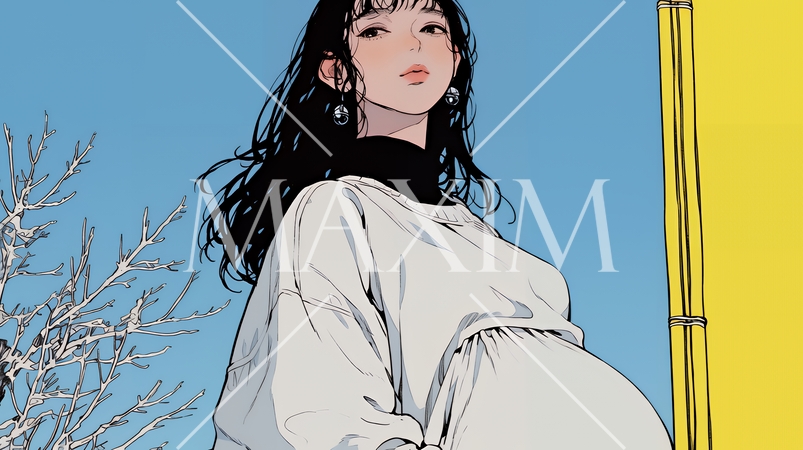 妊娠している若い女性