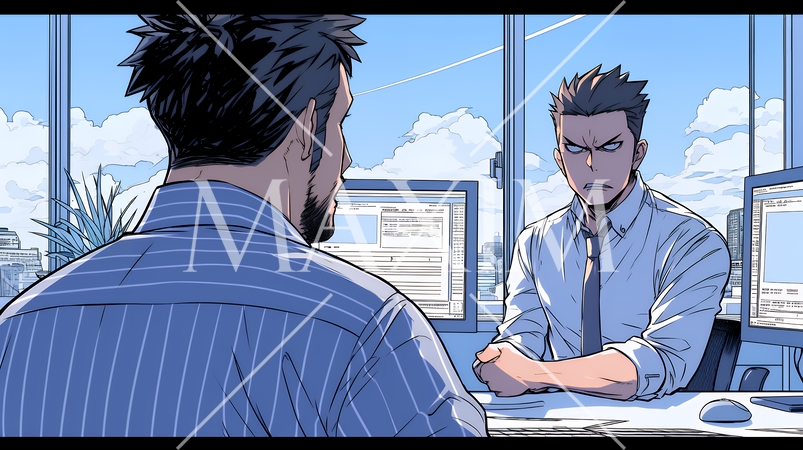 ミスした部下を叱責している上司