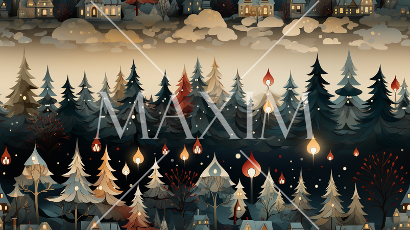 クリスマスツリーの連続パターン