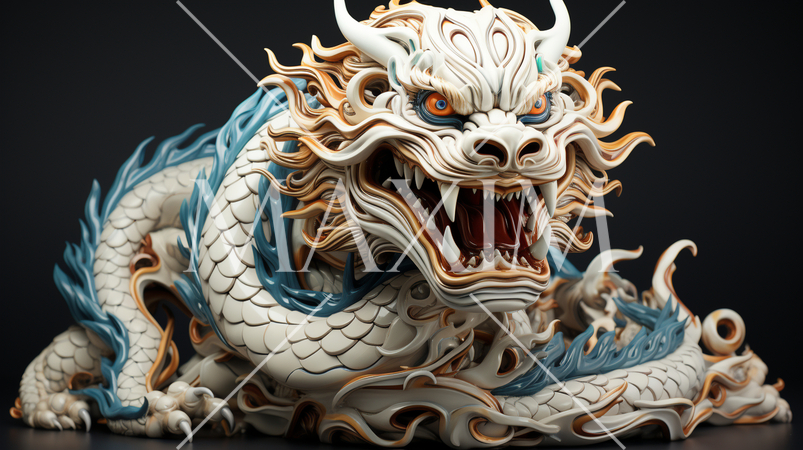 龍のミニマルアート（minimalism）のような表現