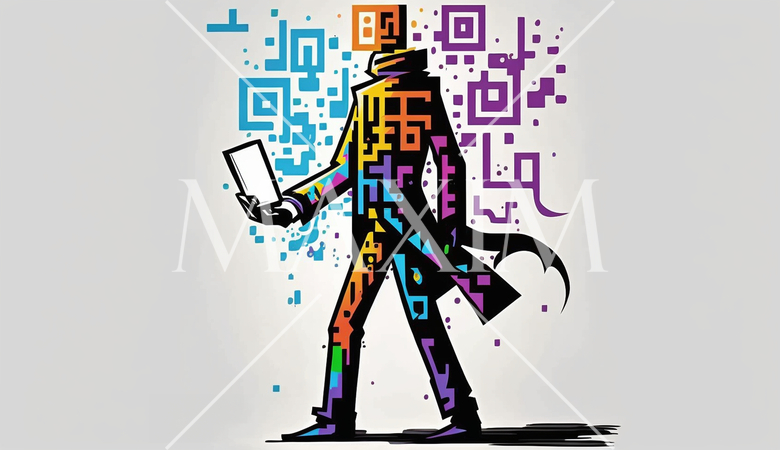 人間版QRコード（QRコードみたいに平板な人）：AI・デジタル思考人間