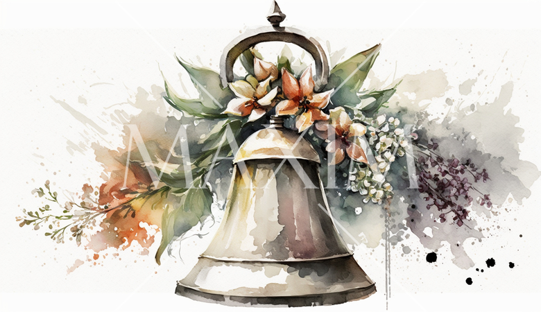 ウェディングベルの水彩画