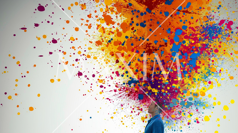 アイデアとか企画があふれるように思いつく様子