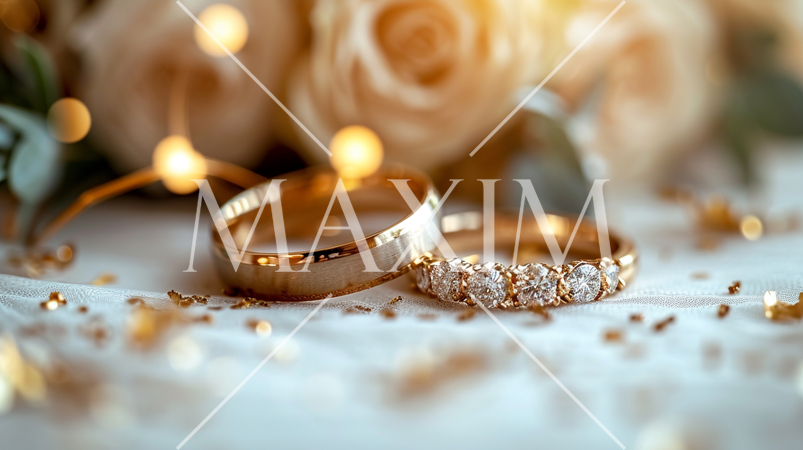 結婚式をイメージした白基調の背景画像