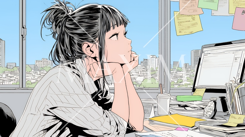 迷いに囚われ、決断できないビジネスウーマン