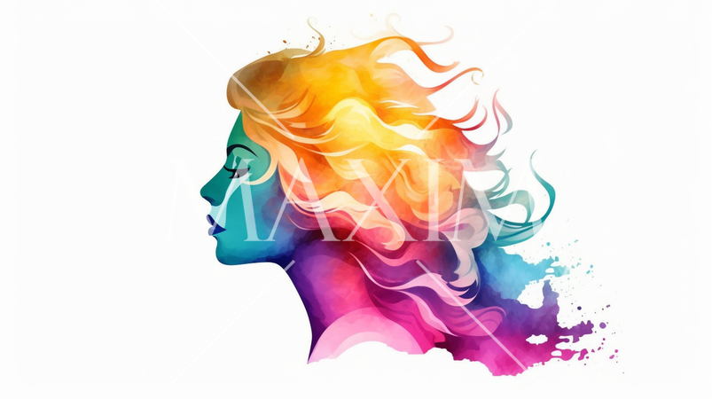 LGBT：シンボルマークの水彩画