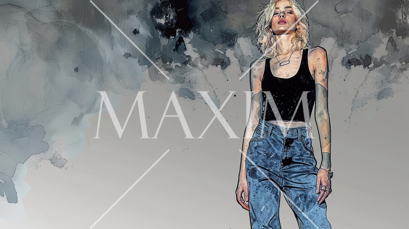 「ほら、かかってきなさいよ」って挑発している若い女性