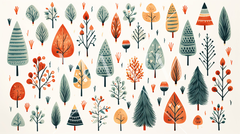 クリスマスと冬のイメージのプリファレンスシート