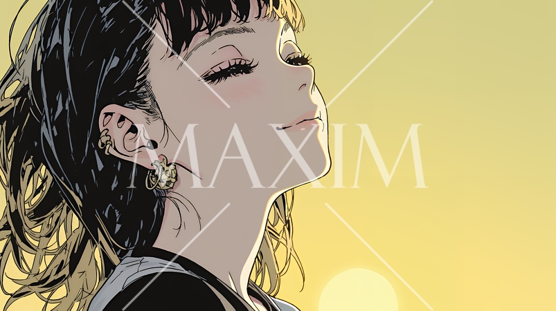 うっとりしている女性：大好きな音楽を聞いている女性