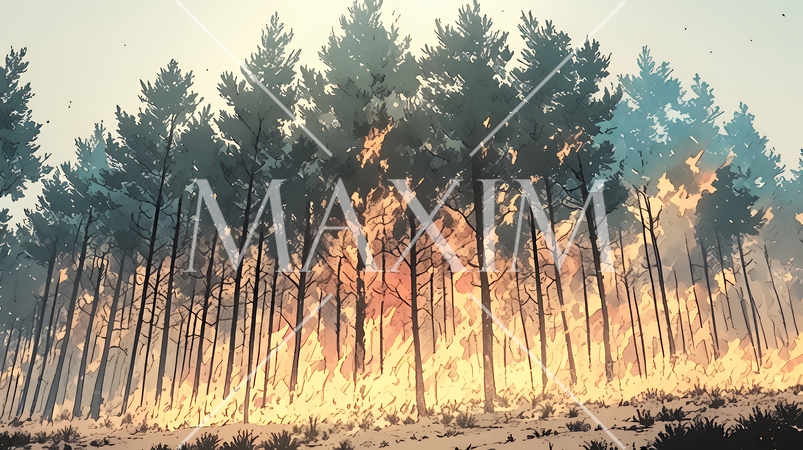 大規模な山林火災（大きな山火事）