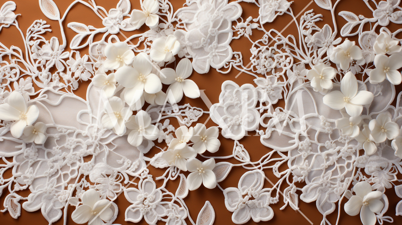 白いレース織り布の背景画像