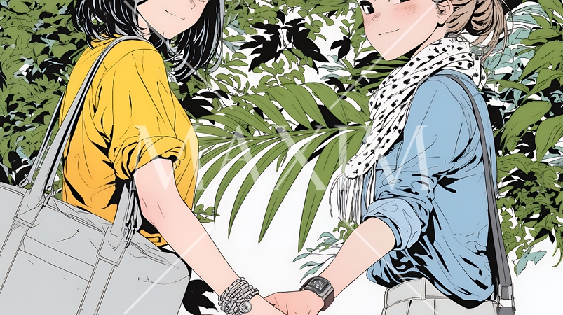 同僚に軽く挨拶をしている若いビジネスウーマン