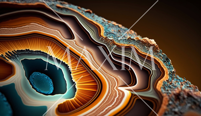 鉱物・瑪瑙（メノウ）の割断面を模した精緻CG背景画