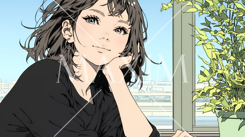 会議で発表している男性に魅了され、新しい恋の予感を抱いた若い女性