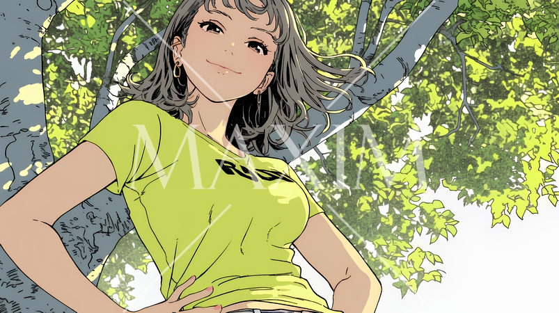 得意げな表情を浮かべている若い女性