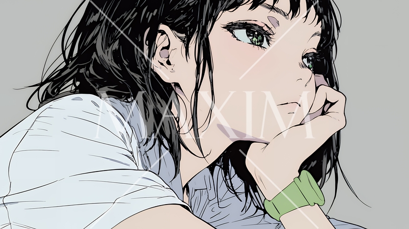 「つまんないの」と不貞腐れている制服を着た女子高生