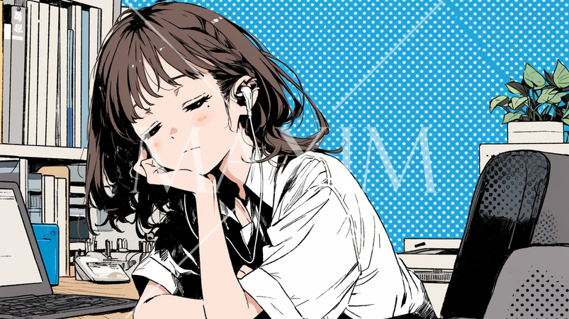 暑い夏の午後、寝落ちした若い女性