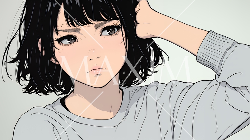 戸惑いの表情の若い女性：困惑した微妙な感情を浮かべた女性