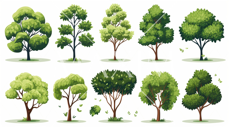 色々な木のアイコンのプリファレンスシート