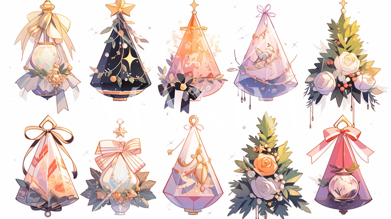 クリスマスツリーのオーナメントのプリファレンスシート