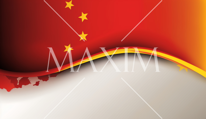 中国の国旗をモチーフにした背景