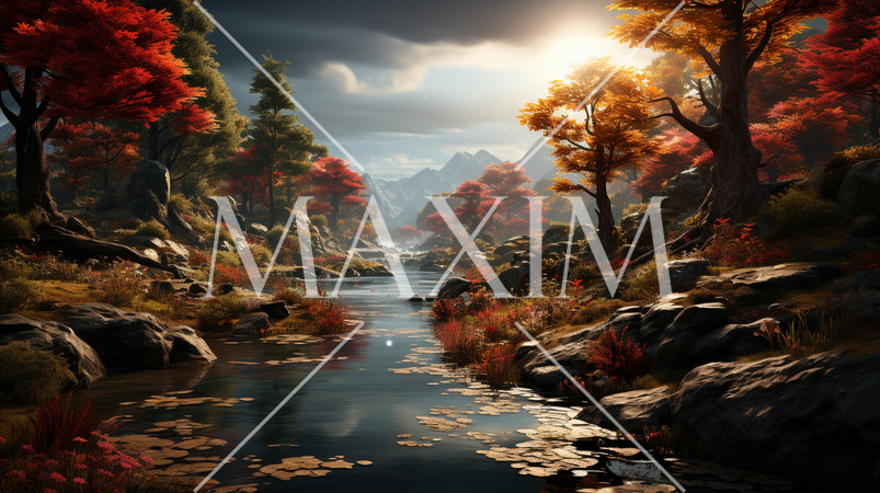 ファンタジーの世界を思わせる秋の風景、まるでゲームの舞台のようなファンタジックな雰囲気