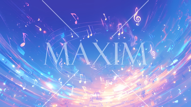 音符など音楽記号をテーマにした背景画像