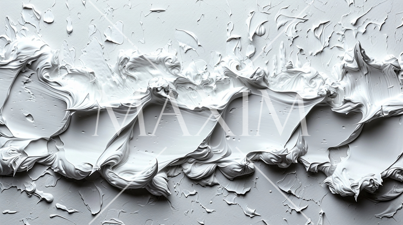 白地に白い油絵の具を盛り付けた背景イメージ