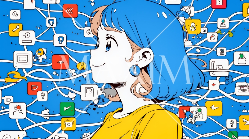 DX・AI・クラウドで進むデジタルトランスフォーメーション｜データネットワークのビジネスコンセプト