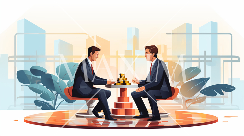 ビジネス投資：投資家と起業家の交渉、資金調達。