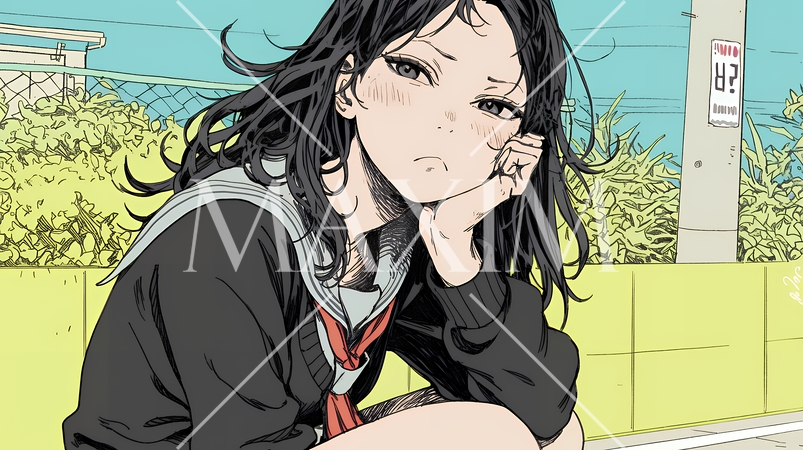 「はぁ？」と呆れた表情をしている女子高生